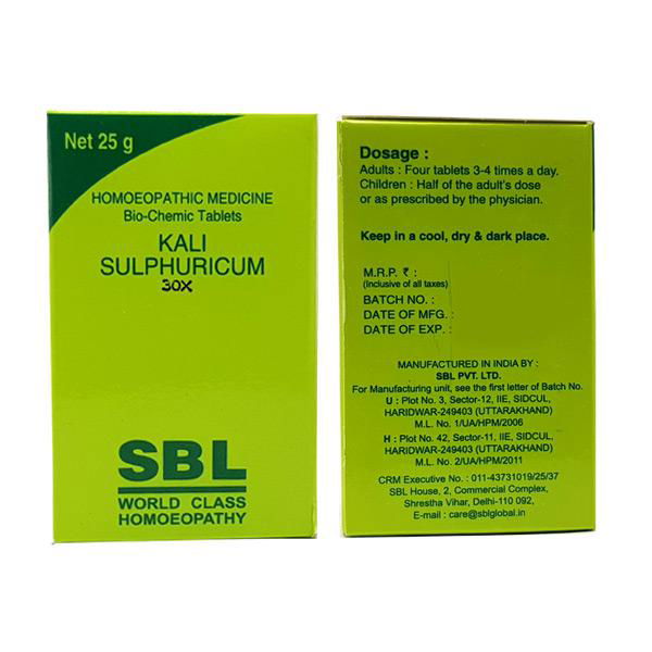 SBL Kali Sulphuricum 30X (25g) - Golden-Patel Son