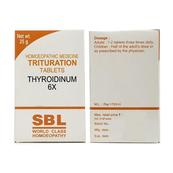 SBL Thyroidinum 6X (25g) - Golden-Patel Son