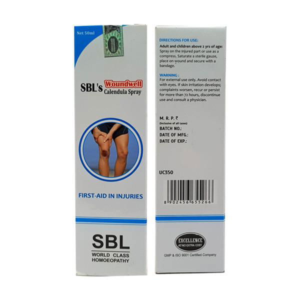 SBL Woundwell Calendula Spray (50ml) - Golden-Patel Son