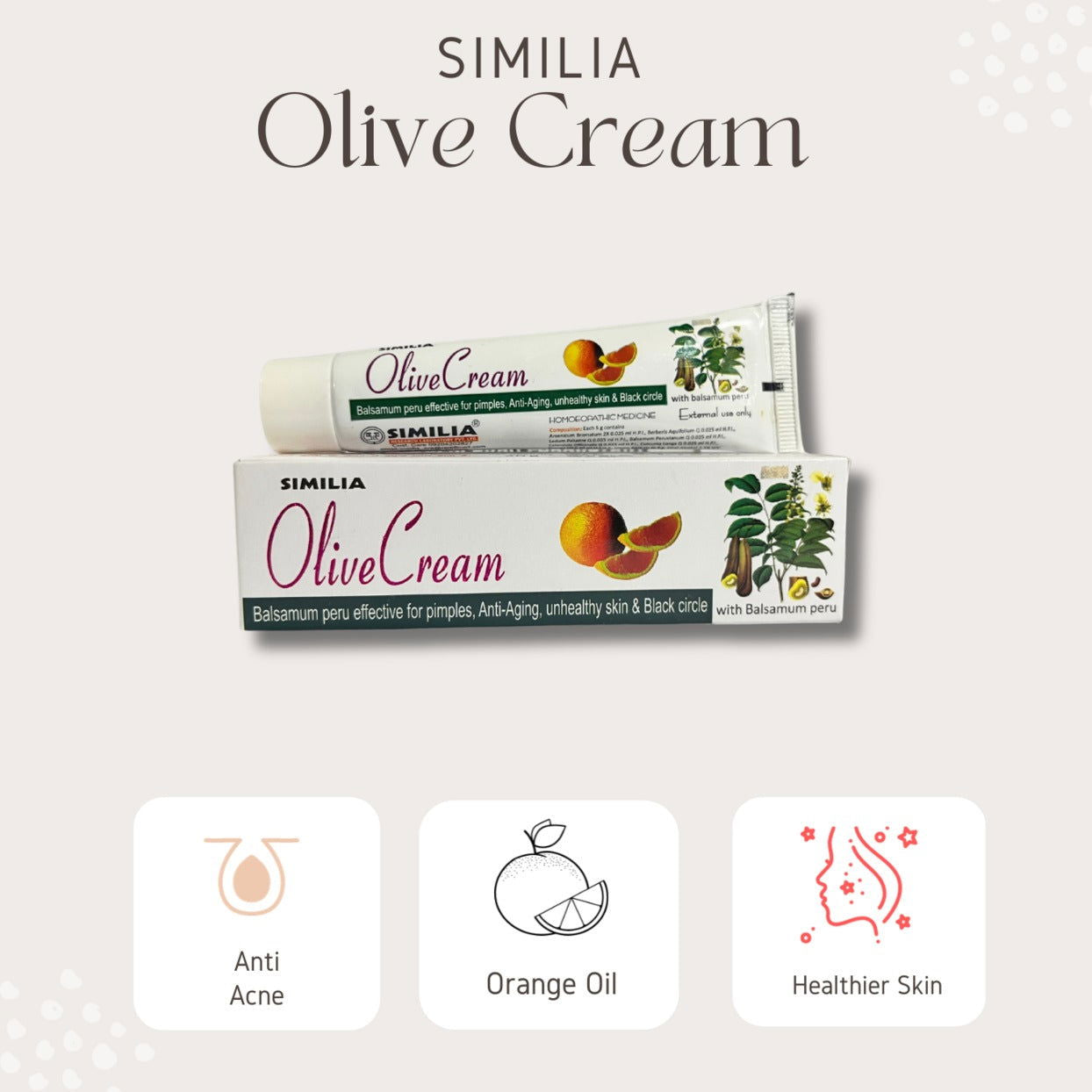 Similia Olive Cream 20g - Golden-Patel Son