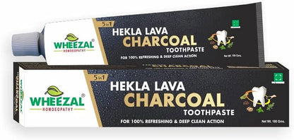 Wheezal Hekla Lava Charcoal Toothpaste (100g) - Golden-Patel Son