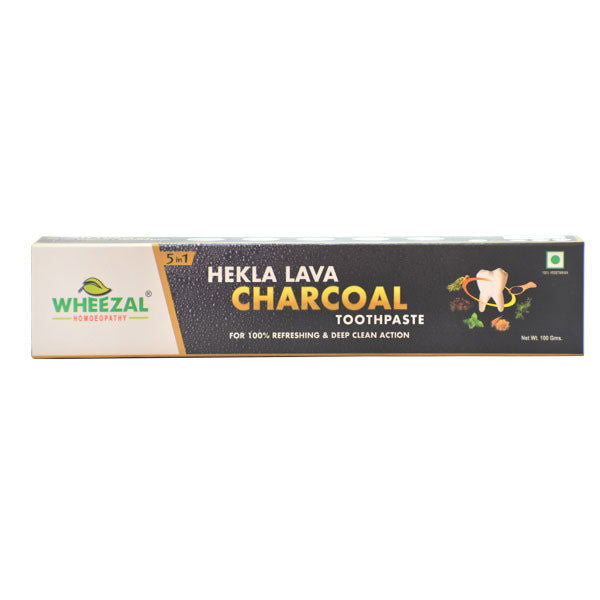 Wheezal Hekla Lava Charcoal Toothpaste (100g) - Golden-Patel Son