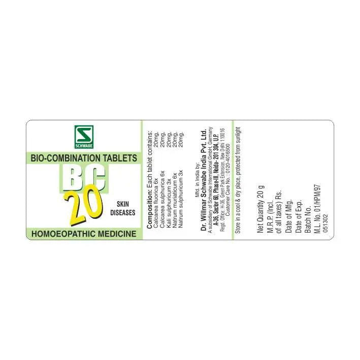 Willmar Schwabe India Bio Combination 20 (20g) - Golden-Patel Son
