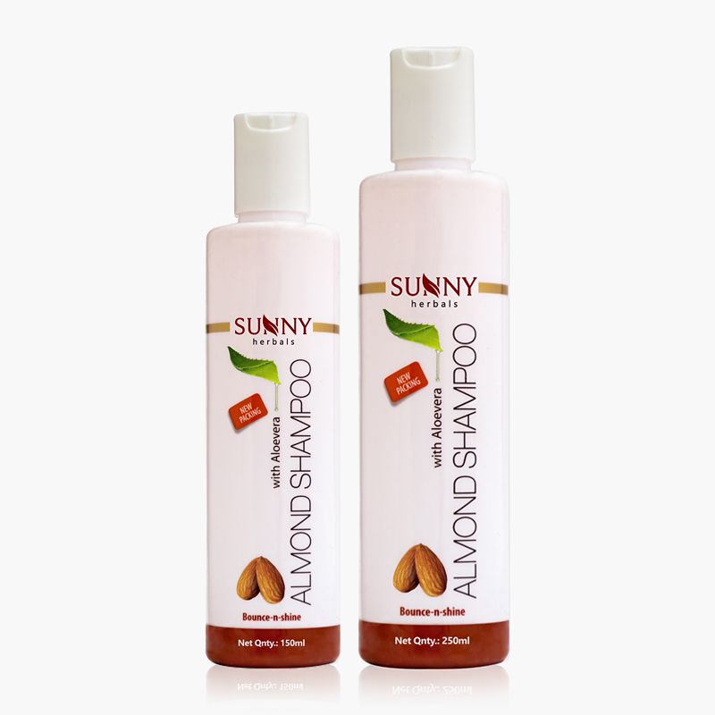 Bakson Sunny Almond Shampoo with Aloe Vera (250ml) Golden-Patel & Son