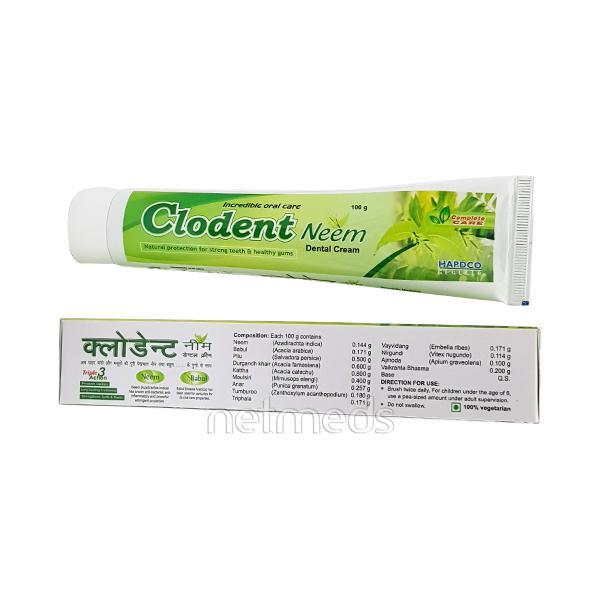 Hapdco Clodent Neem Dental Cream (100g)