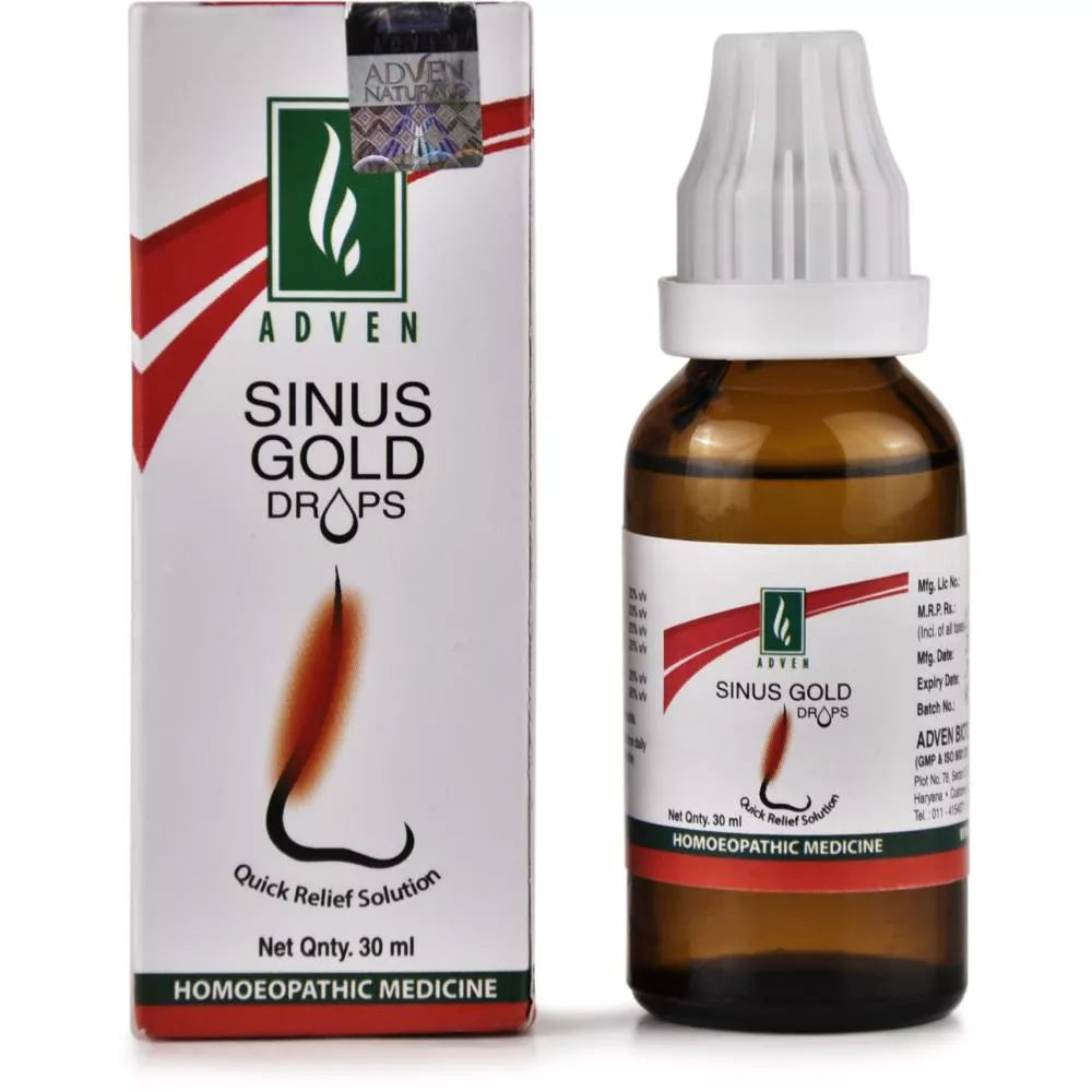 Adven Sinus Gold Drops (30ml) -Pack of 2 Golden-Patel & Son