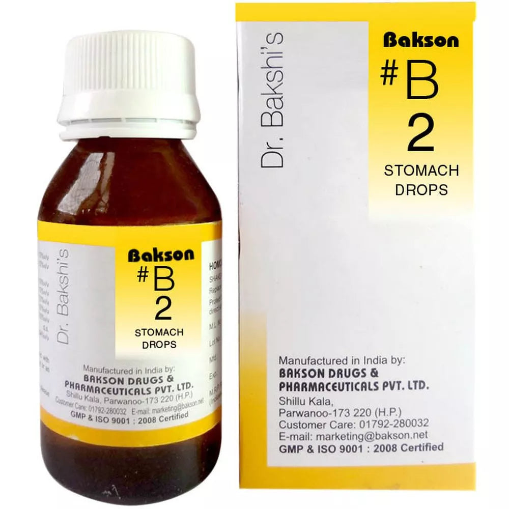 Bakson B2 Stomach Drops (30ml) Golden-Patel & Son