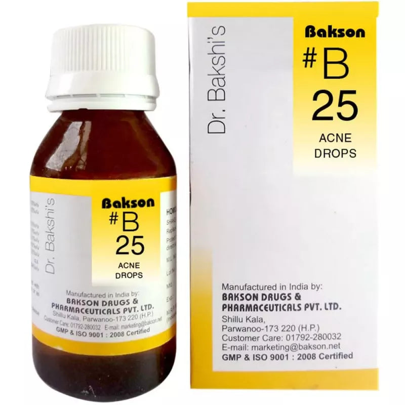 Bakson B25 Acne Drops (30ml) Golden-Patel & Son
