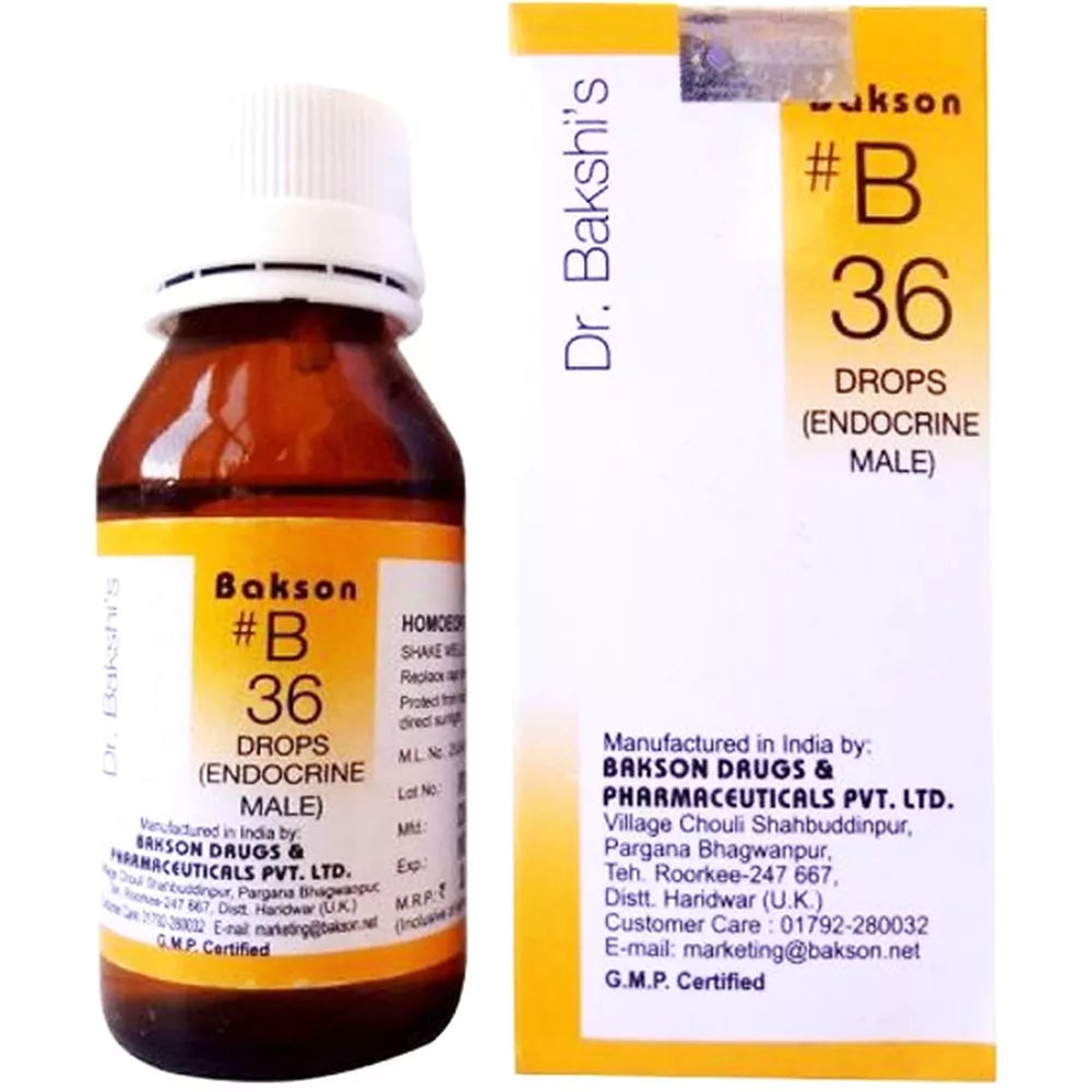 Bakson B36 Endocrine Drops (Male) (30ml) Golden-Patel & Son