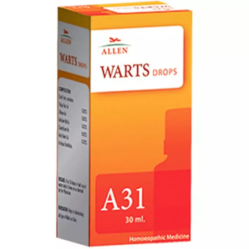 Allen A31 Wart Drops (30ml) -Pack of 2 Golden-Patel & Son