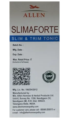 Allen Slimaforte Slim And Trim Tonic (500ml) Golden-Patel & Son