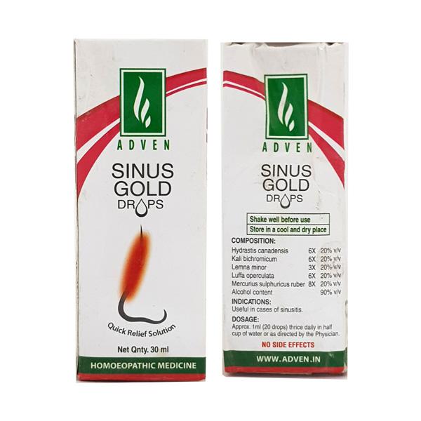 Adven Sinus Gold Drops (30ml) -Pack of 2 Golden-Patel & Son