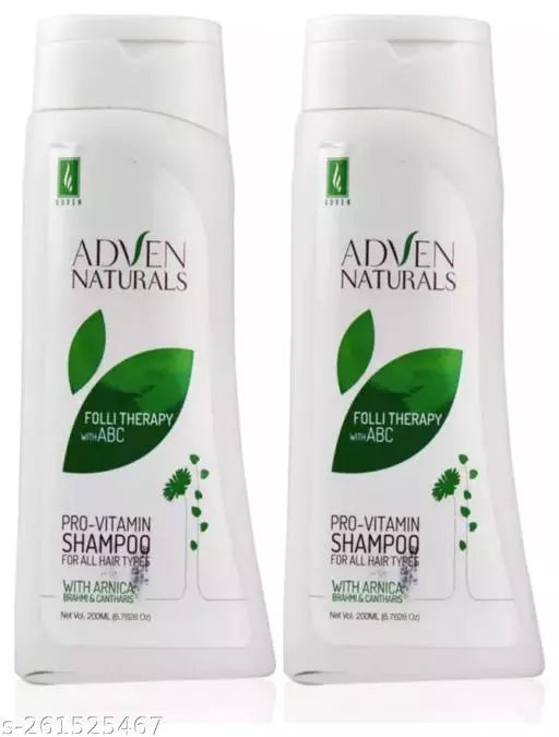 Adven Pro Vitamin Shampoo with Arnica, Brahmi and Cantharis(100ml) -Pack of 2 Golden-Patel & Son