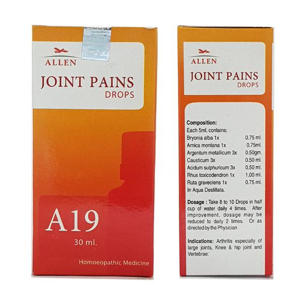 Allen A19 Joint Pains Drops (30ml) -Pack of 2 Golden-Patel & Son