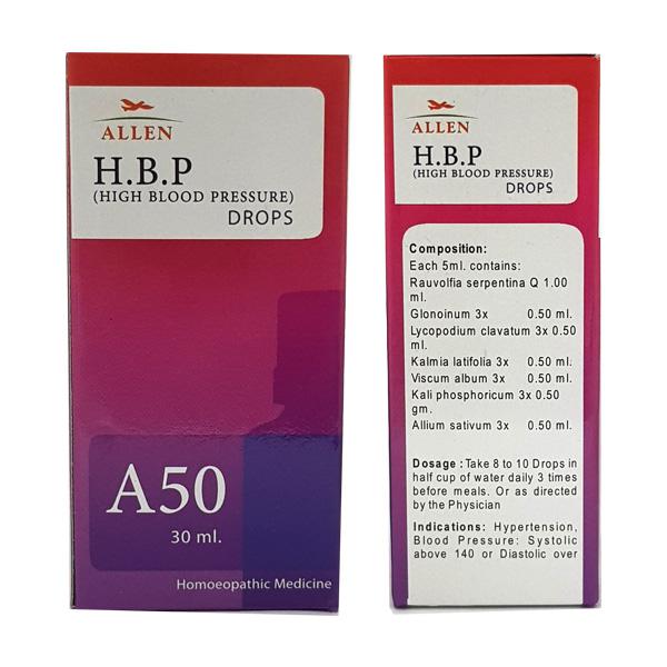 Allen A50 High Blood Pressure (HBP) Drops (30ml) Golden-Patel & Son