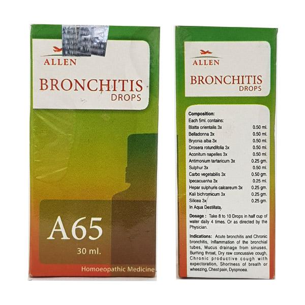Allen A65 Bronchitis Drops (30ml) -Pack of 2 Golden-Patel & Son