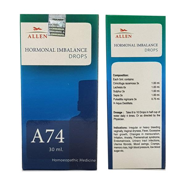 Allen A74 Hormonal Imbalance Drops (30ml) -Pack of 2 Golden-Patel & Son