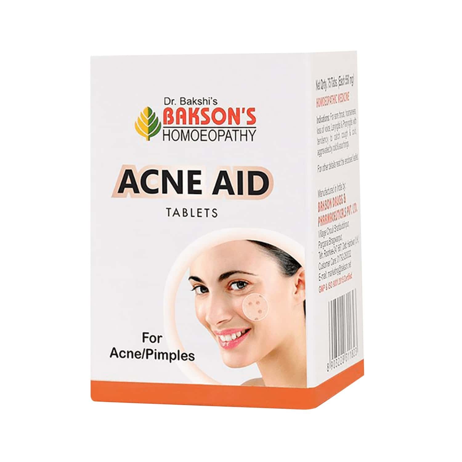 Bakson Acne Aid Tablets (75tab) -Pack of 2 Golden-Patel & Son