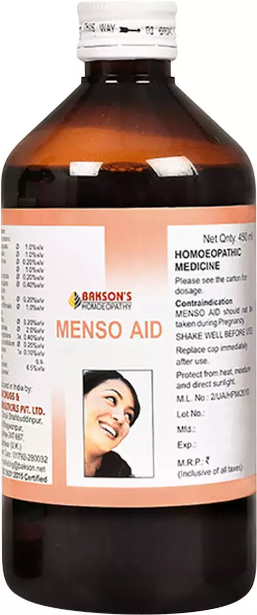 Bakson Menso Aid Syrup (450ml) Golden-Patel & Son