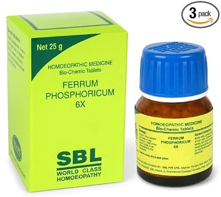 SBL Ferrum Phosphoricum 6X (25g) (Pack of 3)